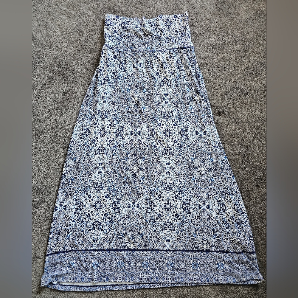 NWT Cynthia Rowley stretch jersey paisley maxi skirt